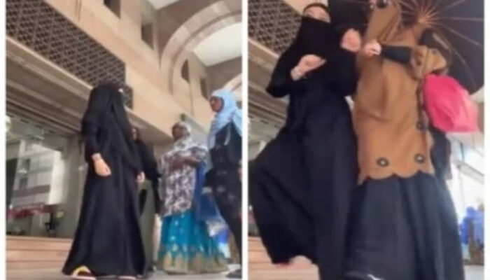 Tak Bermoral, Wanita Bercadar Indonesia Joget Nyeleneh di Tanah Suci