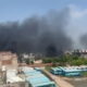 Tangkapan layar video pembakaran masjid di India