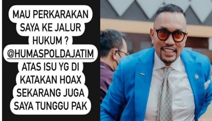 Ahmad Sahroni Geram Tantang Kabid Humas Polda Jatim