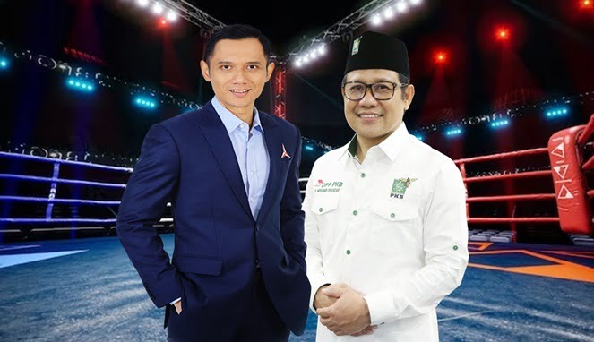 Foto Kolase AHY dan Cak Imin