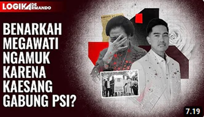 Tangkapan layar thumbnail video YouTube Ade Armando Soal Benarkah Megawati Ngamuk Karena Kaesang Gabung PSI