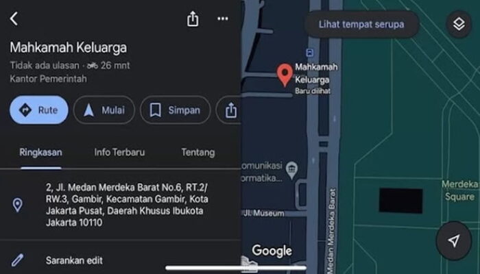 Google Maps Berulah, Nama Kantor MK Jadi Mahkamah Keluarga