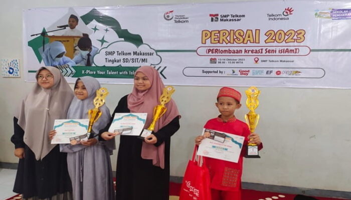 Singkirkan 20 Pesaing, Murid SDN Borong Makassar Sabet Juara 1 Lomba Baca Puisi Islami