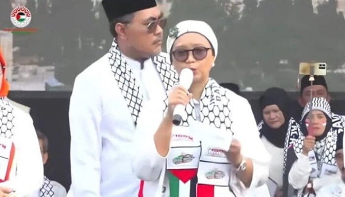 Menteri Luar Negeri Retno Bacakan Puisi di Aksi Bela Palestina