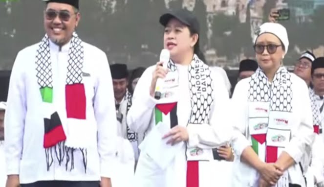Puan Mengutuk Kekejaman Israel di Aksi Bela Palestina