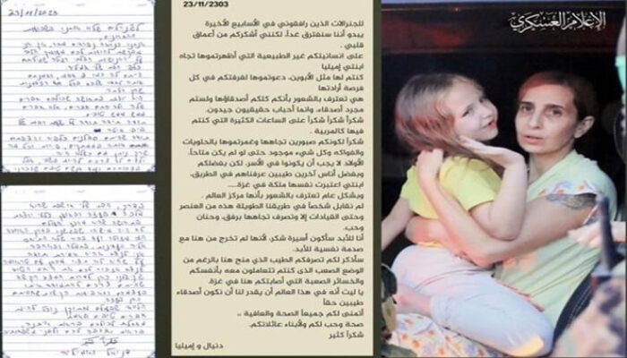 Viral, Surat Cinta dari Sandera Israel untuk Hamas : Terimakasih