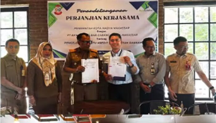 Kepala BPKAD Makassar dan Bank Sulselbar Tandatangani Perjanjian Kerjasama
