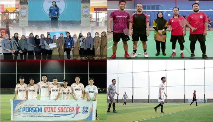 HUT KORPRI ke-52, BPKAD Makassar Turut Partisipasi di Ajang Porseni