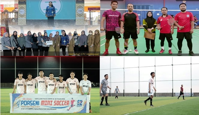 HUT KORPRI ke-52, BPKAD Makassar Turut Partisipasi di Ajang Porseni