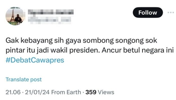 Gibran Dinilai Sombong dan Sok Pintar dalam Debat, Publik Muak Pilih 02