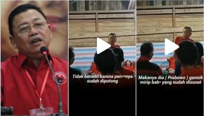 Hina Prabowo Bak Binatang, Cornelis PDIP Dilaporkan ke Bawaslu