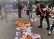 Kecewa dengan Pemerintahan, Puluhan Mahasiswa Bakar Foto Jokowi