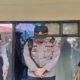 David Heydar Pratama (tengah), polisi gadungan yang ditangkap Unit Reskrim Polsek Regol dihadirkan dalam konferensi pers di Mapolsek Regol, Jalan Moch Toha, Kota Bandung