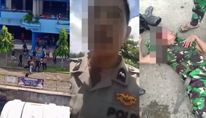 Bentrok Prajurit TNI AL Vs Anggota Brimob di Sorong