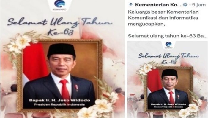 Ucapan Ultah Jokowi dari Kemenkominfo Mirip Belasungkawa