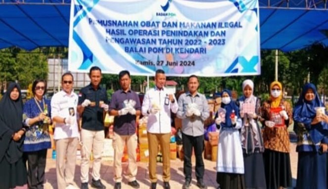 BPOM Kendari Musnahkan Produk Ilegal Senilai 524 Juta Rupiah