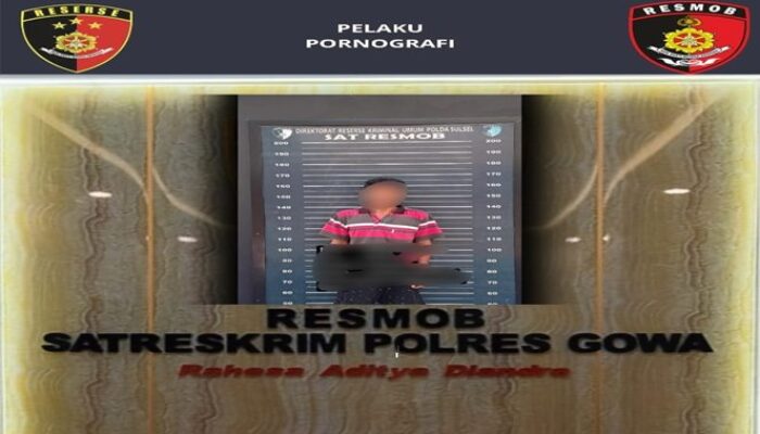 Pelaku Penyebar Foto dan Video Mesum di Gowa Dibekuk Polisi