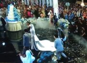 Spektakuler, Pesta Pernikahan Dwi Affor dan Iptu Bhakti Heriawan  Guncang Hotel Claro Makassar