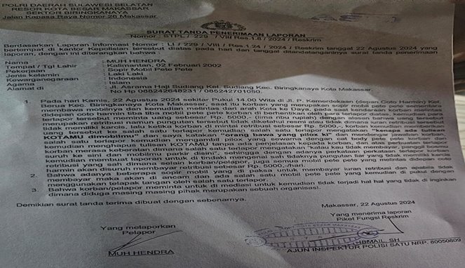 Pete-Pete Makassar Jadi Target Preman Jalanan Diperas dan Diancam