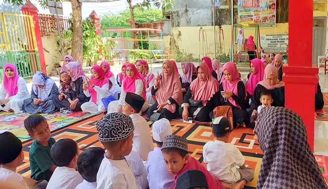 Orang Tua dan Guru Kompak Sukseskan Maulid Nabi di TK Islam Pelangi Borong Makassar