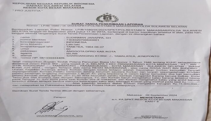 Sindir Polisi, Sudirman Sebut Penegakan Hukum di Makassar Memprihatinkan!