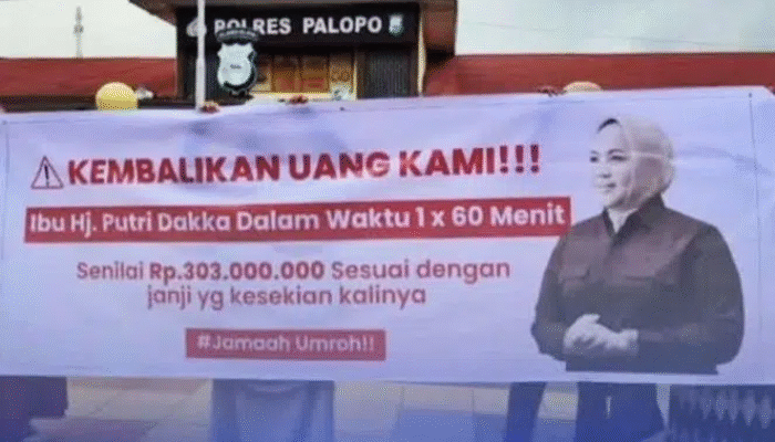 Janji Umroh Subsidi Gagal, Putri Dakka Terancam Hukum