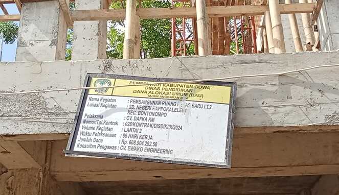 Proyek SDN Rappokaleleng Diduga Mark Up, 1 Sak Semen Dicampur 1 Mobil Pasir