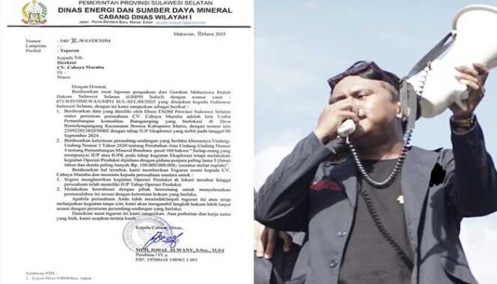 Tambang Ilegal CV Cahaya Maemba Diduga Dibiarkan, GMPH Desak Kapolres Maros Diperiksa
