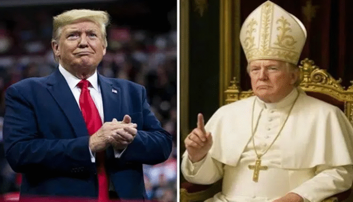 Trump Bergaya Paus di Momen Duka Vatikan, Netizen Katolik Meledak