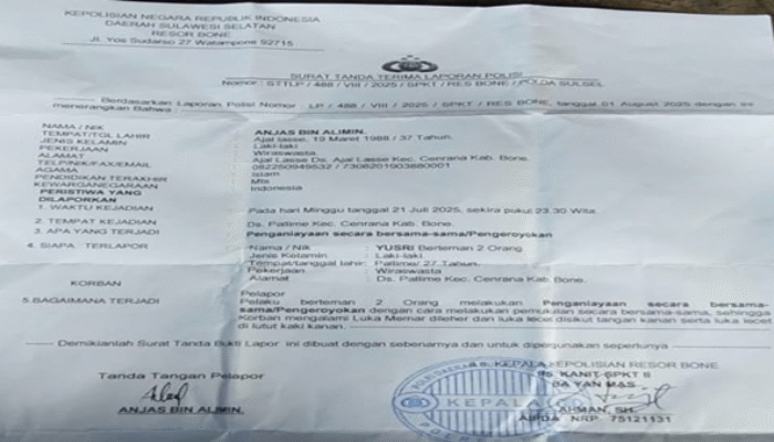 Kasus Pengeroyokan di Bone Mandek, Keadilan Seakan Dibelenggu