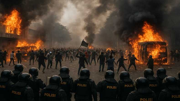 Solidaritas Berujung Anarki, Kerusuhan Merebak di 10 Kota Indonesia