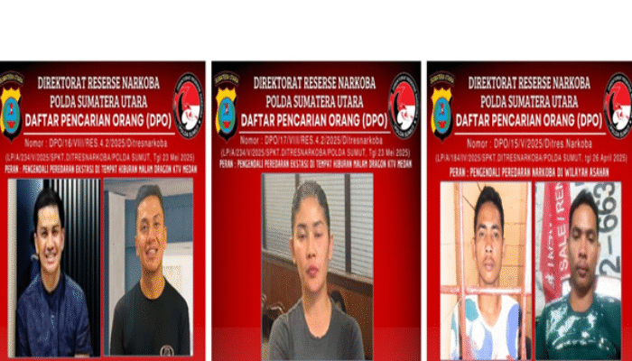 Polda Sumut Kerahkan Perburuan Besar, Tiga Bandar Narkoba Kelas Kakap Diburu