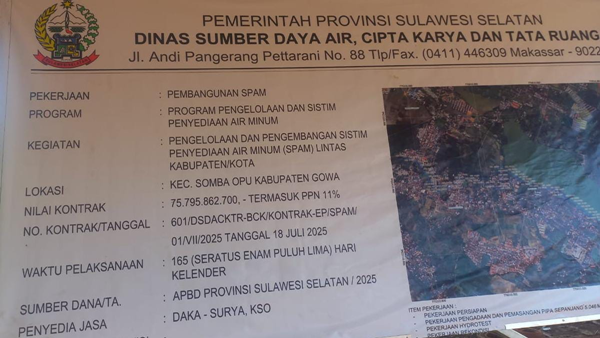 Proyek Rp 75 Miliar SPAM Gowa Sarat Masalah, Administrasi Bolong, Pengawasan Absen!