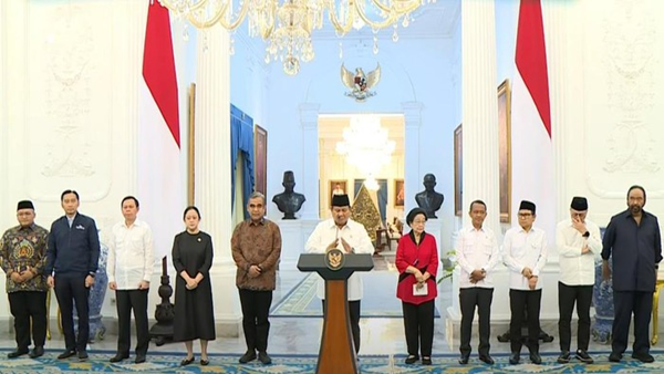 Elit Politik Bertemu di Istana, Prabowo Pastikan Aspirasi Rakyat Didengar