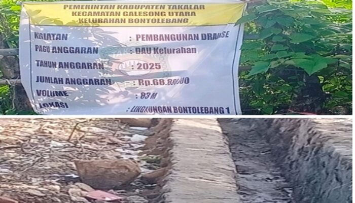 Drainase Bontolebang Disorot Tajam, KPLS Sulsel Curigai Mutu Proyek