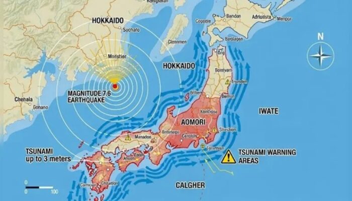 Jepang Timur Laut Digetarkan Gempa 7,6, Tsunami 3 Meter Mengancam