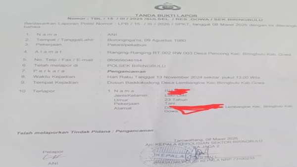 Barang Bukti Diamankan, Terduga Pengancam Masih Bebas