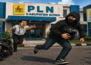 Helm Raib di Depan Kantor PLN Gowa, Pelanggan Menjerit: Keamanan Seolah Mati!