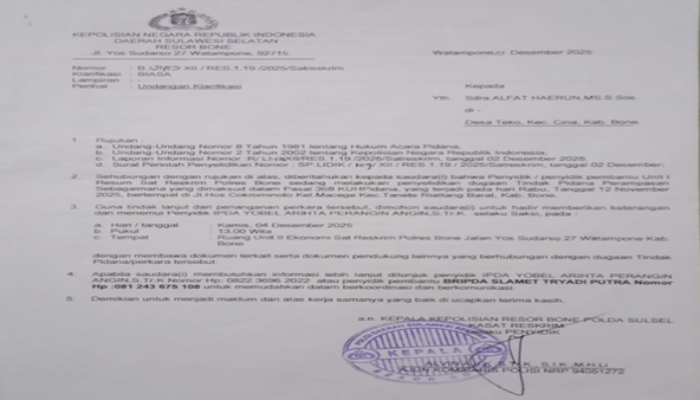 Diduga Ditarik Paksa, Kasus Motor Warga Bone Mengendap 5 Bulan