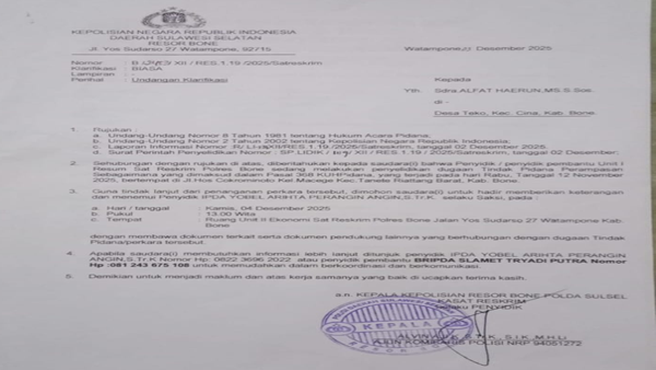 Diduga Ditarik Paksa, Kasus Motor Warga Bone Mengendap 5 Bulan