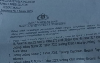 Nebis in Idem Dihantam? Penyidik Polres Takalar Terancam Diperiksa