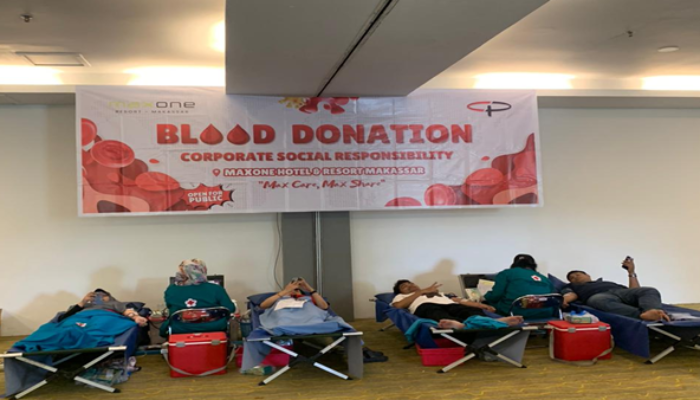 Donor Darah Akbar di MaxOne Hotel Makassar Sukses Besar, 83 Kantong Darah Diamankan PMI