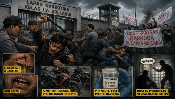 Publik Desak Pengusutan Transparan Dugaan Narkoba dan Kekerasan di Lapas Bollangi