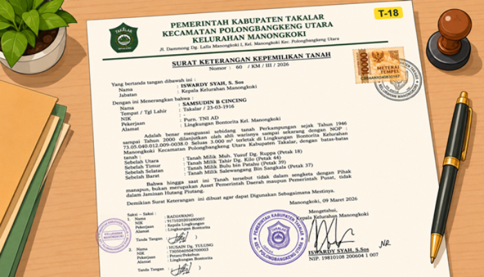 Pak Lurah Manongkoki Disoal Soal SKKT yang Muncul di Sidang Sengketa Lahan