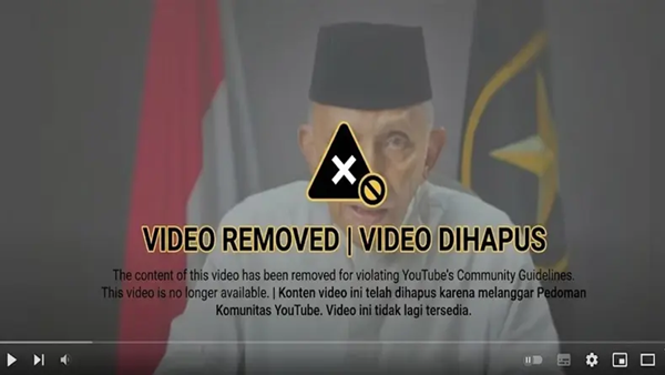 Video ‘Skandal Istana’ Amien Rais Hilang dari Medsos, Komdigi Ambil Langkah Takedown