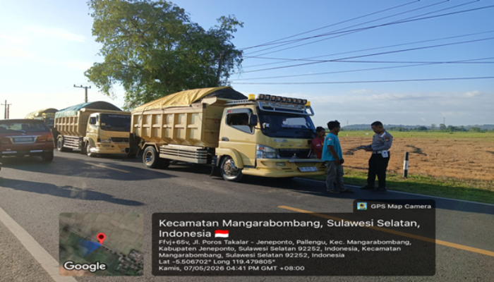 Patroli Sat Lantas Takalar Fokus Tertibkan Kendaraan ODOL