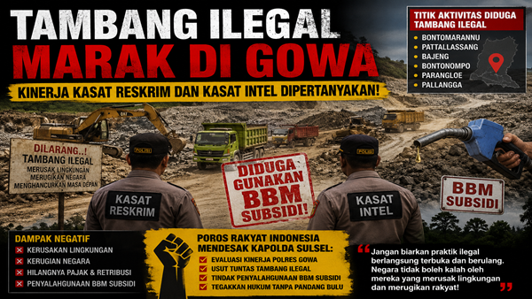 Lingkungan Rusak, Negara Berpotensi Rugi, Tambang 'Ilegal' di Gowa Masih Berkeliaran