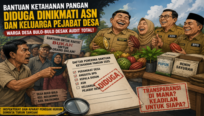 Bantuan Ketahanan Pangan Desa Bulo-Bulo Disorot, ASN hingga Keluarga Pejabat Diduga Masuk Daftar Penerima