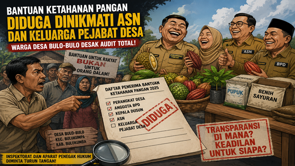 Bantuan Ketahanan Pangan Desa Bulo-Bulo Disorot, ASN hingga Keluarga Pejabat Diduga Masuk Daftar Penerima