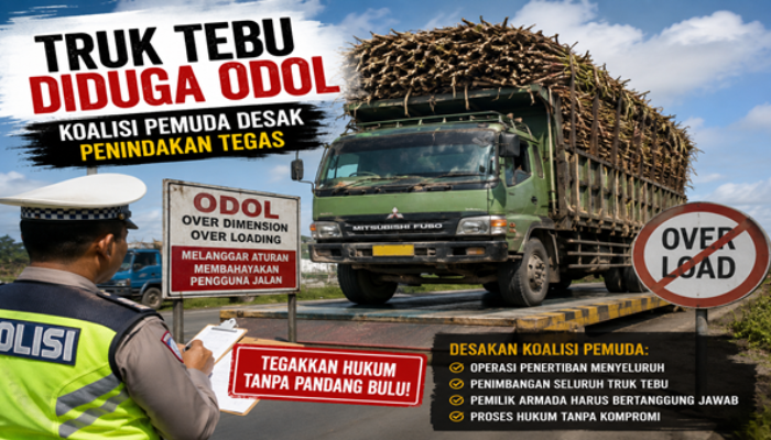 Truk Tebu Diduga ODOL, Koalisi Pemuda Minta Penegakan Hukum Tanpa Tebang Pilih